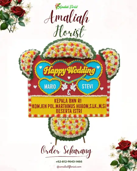 Papan Bunga Pernikahan Maitara Selatan
